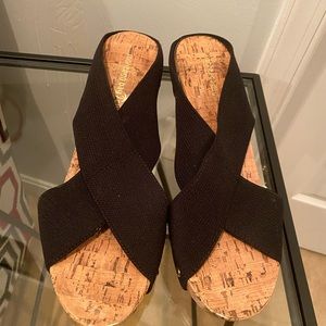 Cork wedge sandals size 9.5